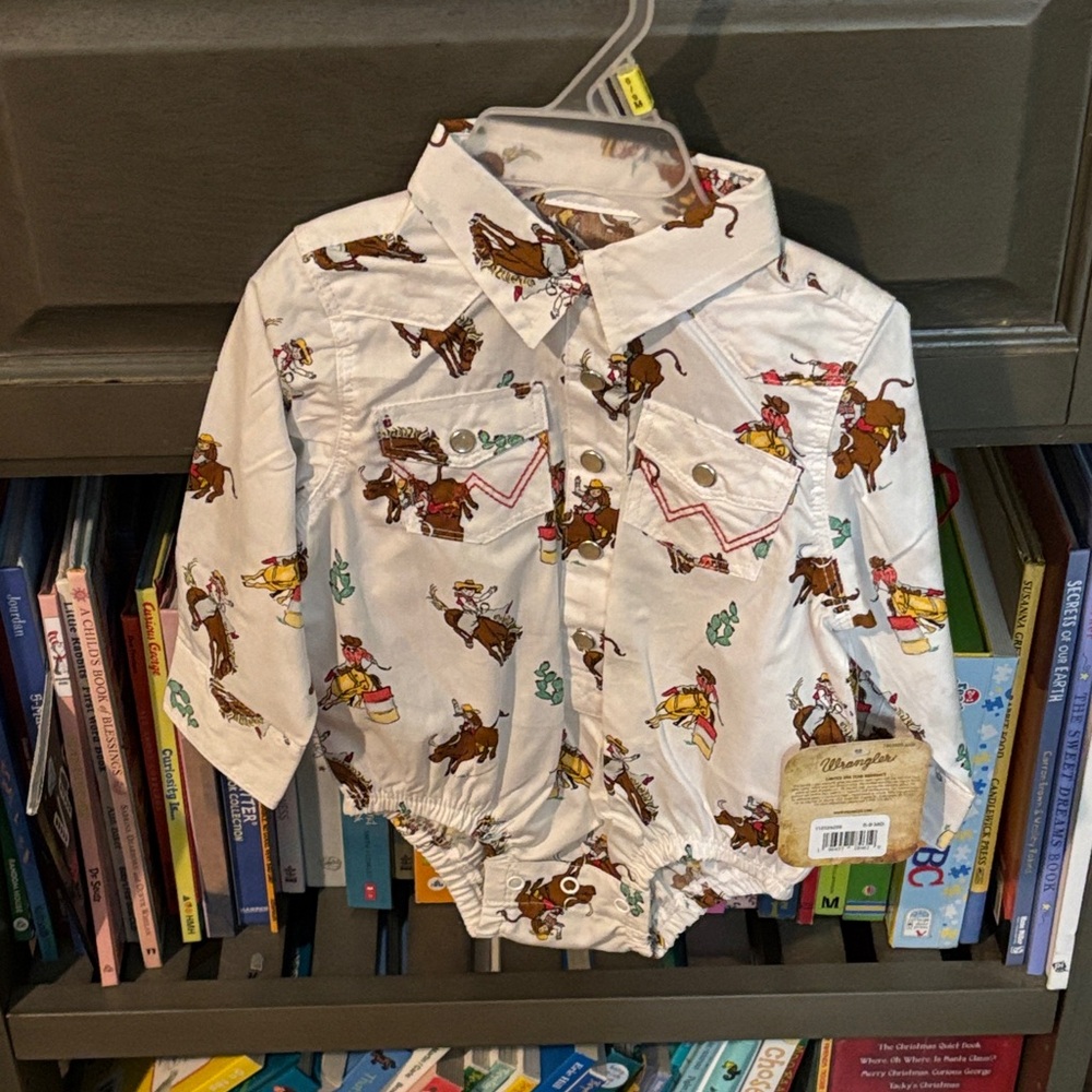 Wrangler Kids Rodeo Print Button Down Shirt